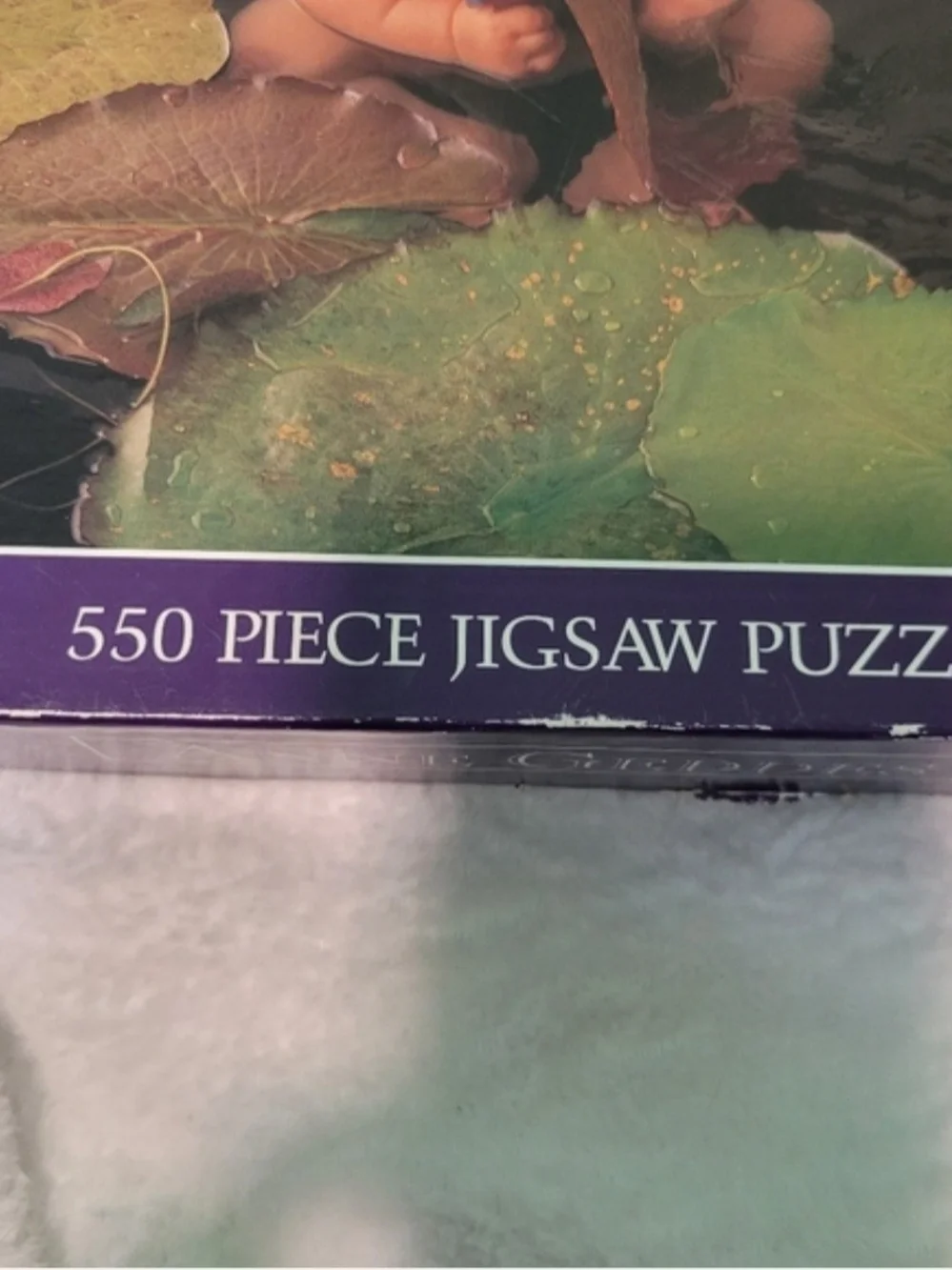 Vintage Anne Geddes Baby In Lily Pads 550 Piece Puzzle